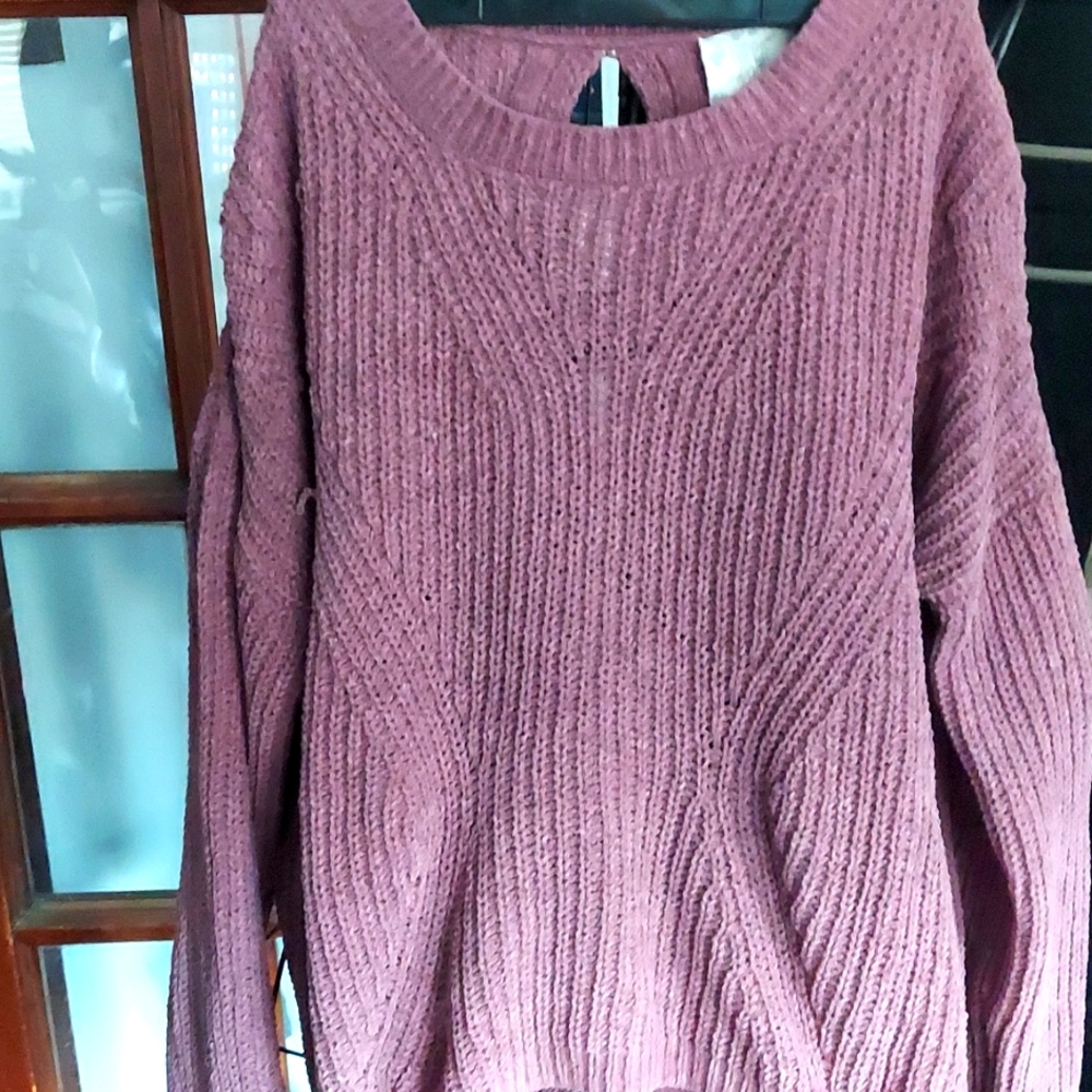 Cut out back sweater